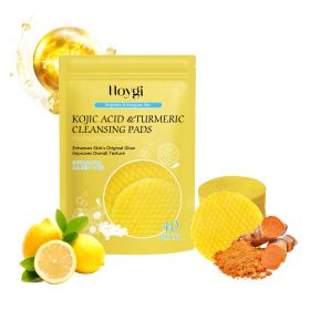 HOYGI Turmeric Acid Cleansing Pad Face Skin Pore Cleansing Makeup Remover Gentle Exfoliating Cleansing Pad (Option: 3PCS)